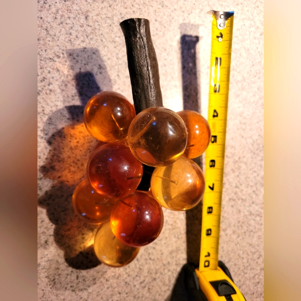 MCM vintage orange glass grapes